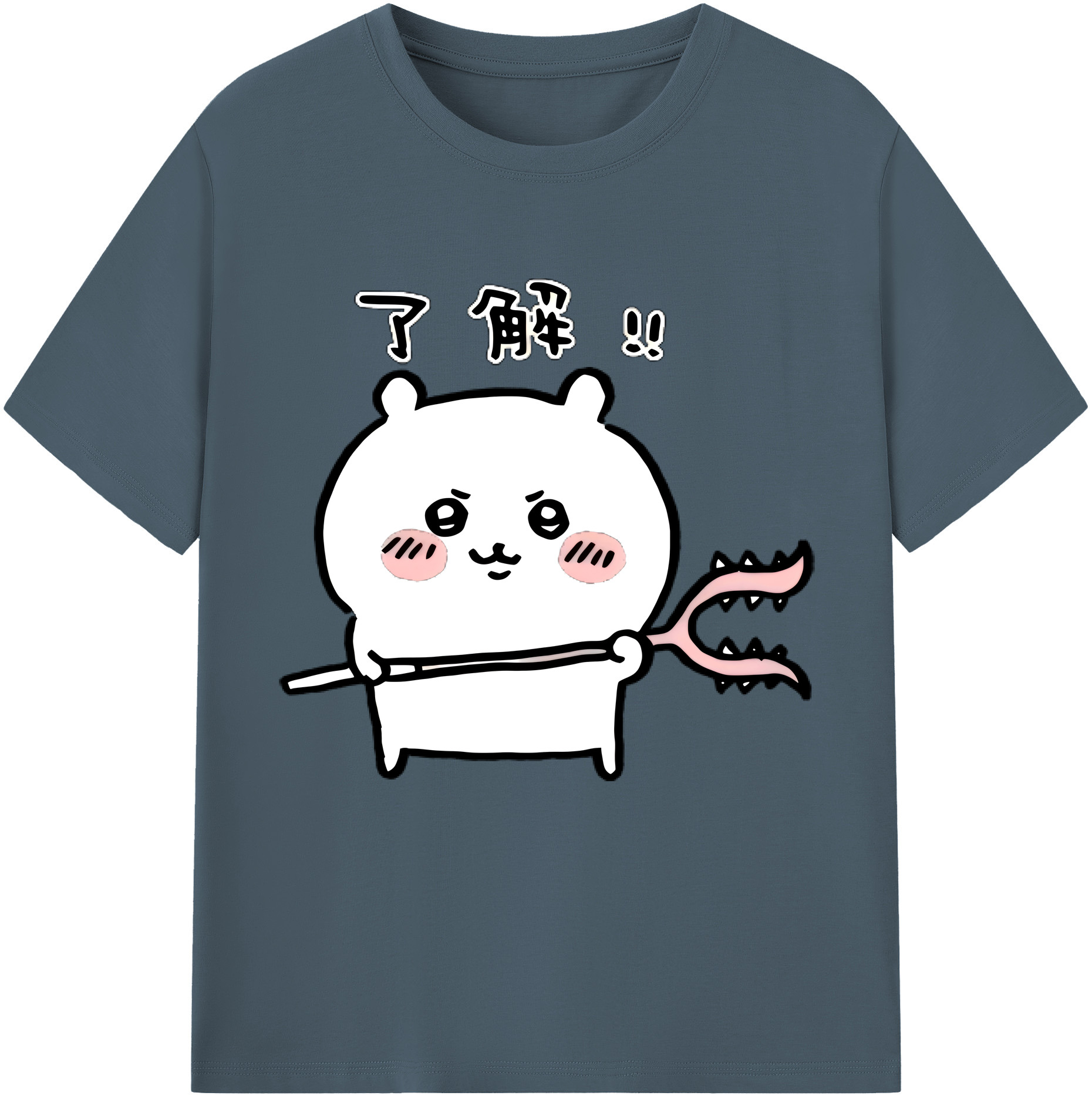 （画像用） ちいかわ ちいかわ Chii-kawa chiikawa 綿100％半袖Tシャツ（フロントプリント）